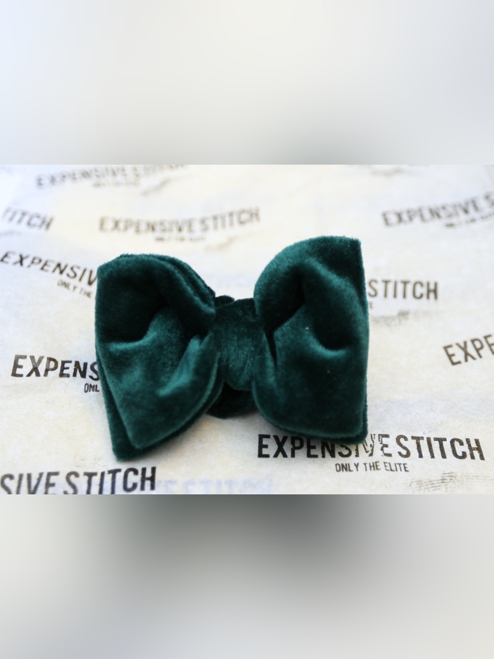 Hunter Green Velvet Bow tie